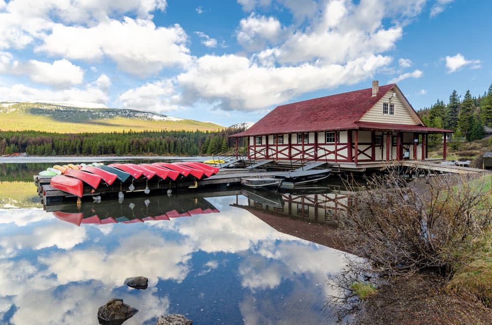 Lac Maligne dans le parc national de Jasper