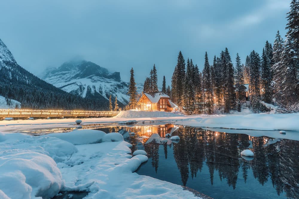 chalet hiver Canada
